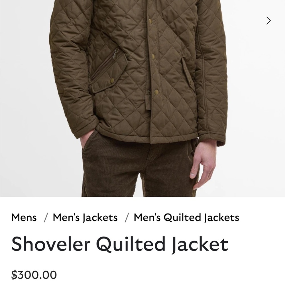 Barbour Quilted Puffer Jacket - Olive